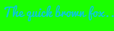 Image with Font Color 0BCBD4 and Background Color 1AFF00